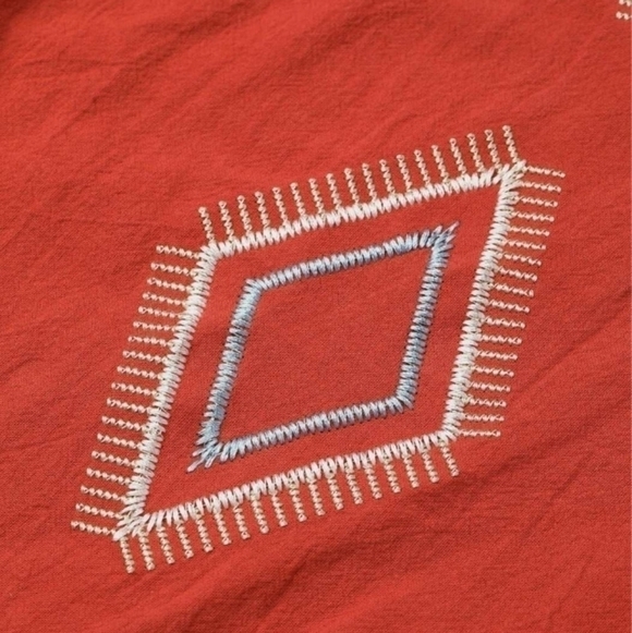 L'ATISTE boho embroidered, off- shoulder tribal, belted, tassel dress Size- Med. - Picture 16 of 16